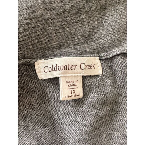 NWT Coldwater Creek Super Soft Sweater Vest Belted Gray 1X - Picture 7 of 9